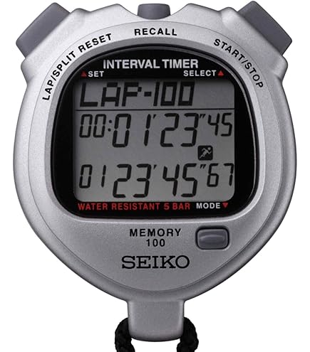 Amazon.com : Seiko LED Light Display 100 Lap Memory Stopwatch S058